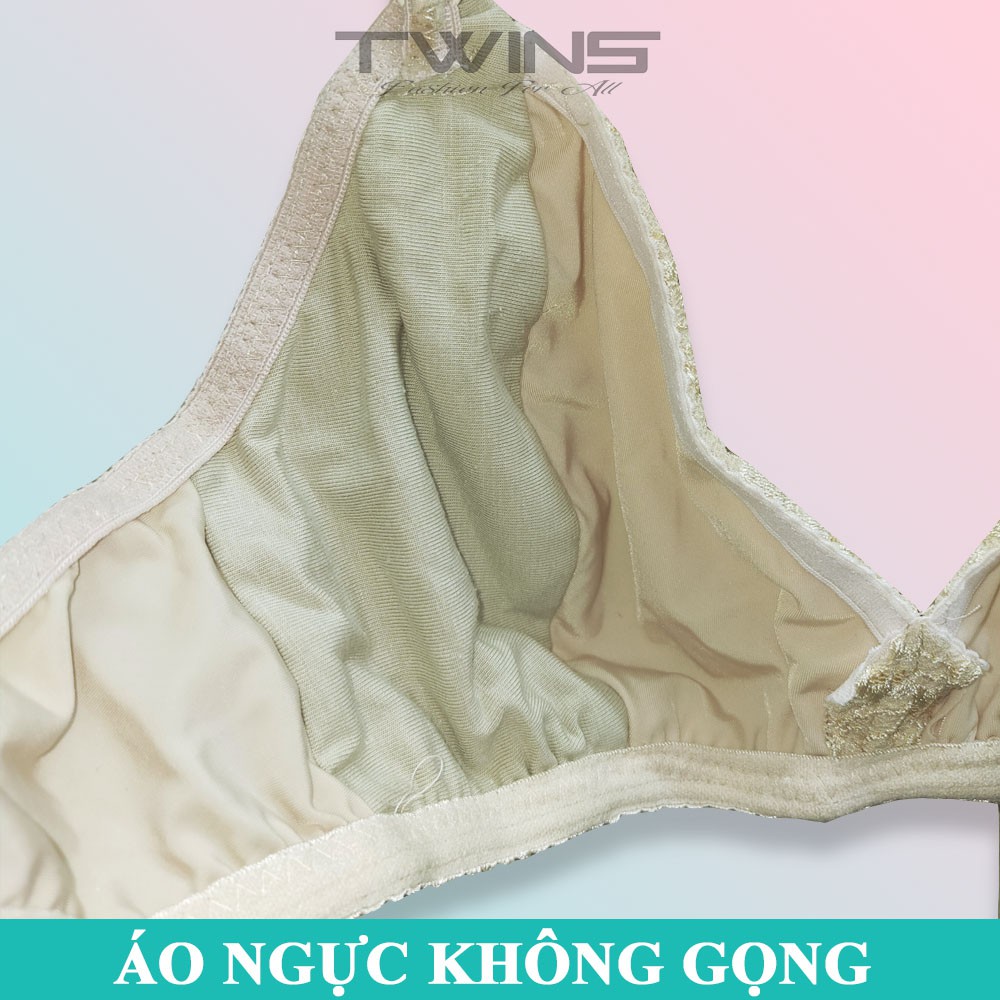 Áo ngực không gọng nữ Mỹ Dung không mút chất ren mỏng ôm nguyên ngực mềm mịn size 34, 36, 38, 40, 42