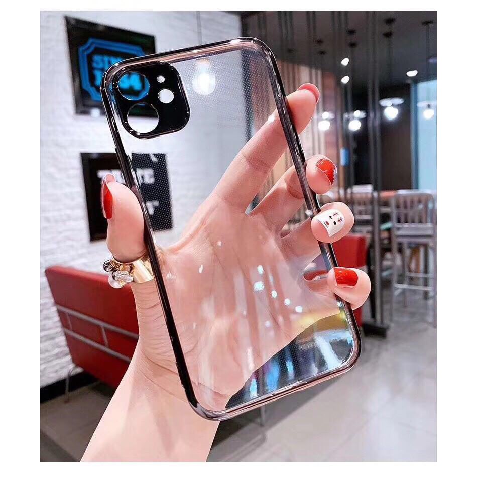 Ốp lưng iphone Lưng Trong Suốt viền xi cấp ip6/6plus/7plus/iphonex/iphone xs max/iphone 11/iphone 11pro/iphone 11promax | BigBuy360 - bigbuy360.vn