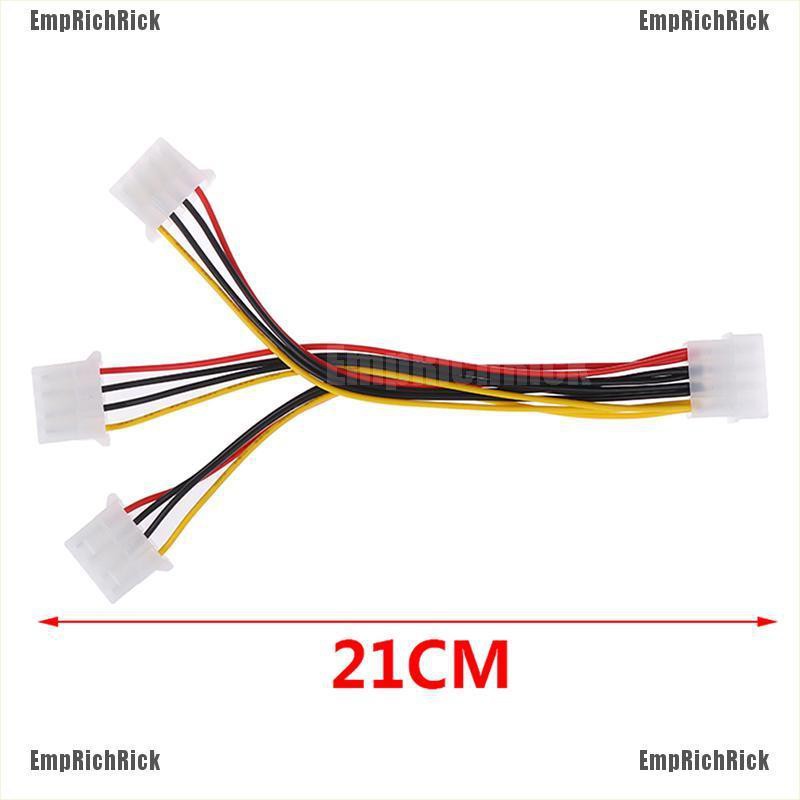 Dây cáp mở rộng 4 Pin chia 3 cổng 1 sang 3 Molex IDE cho nguồn tiện dụng