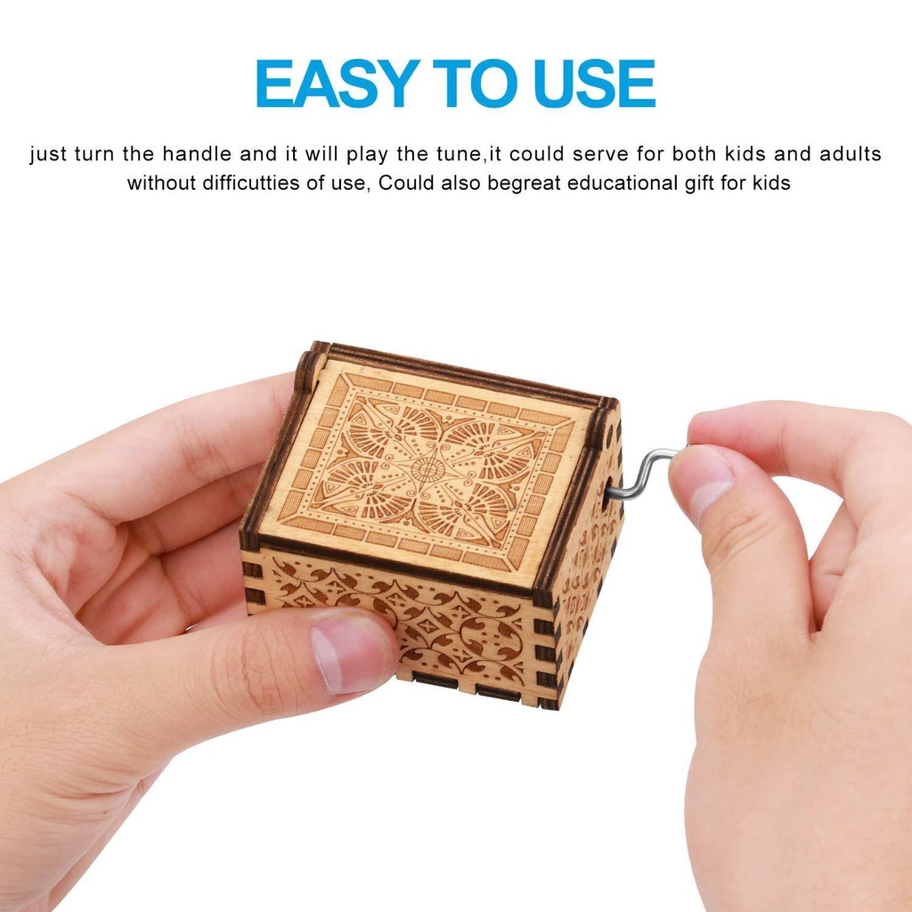 Jane Hộp Nhạc Gỗ Hình Trái Tim Vintage Làm Quà Tặng Sinh Nhật Không Thể Rơi Vào Tình Yêu