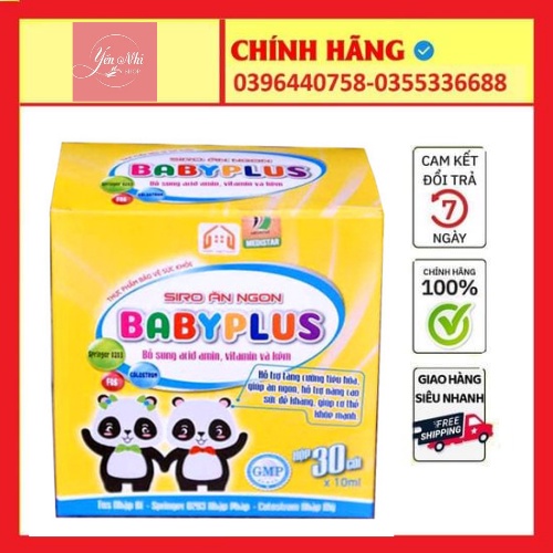 [HÀNG CHÍNH HÃNG] Siro Ăn Ngon Baby Plus (Ăn ngon-Tăng cân -Tiêu hóa tốt)