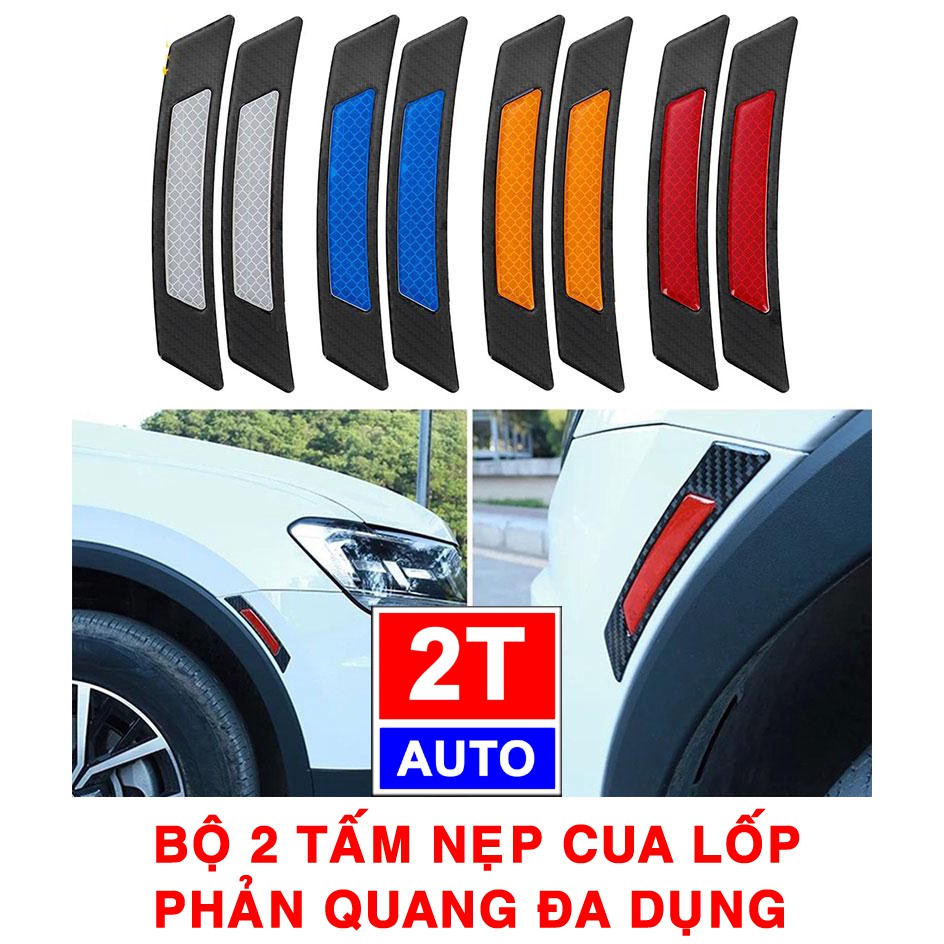 Bộ 2 tấm nẹp bảo vệ cua lốp có phản quang, cảnh báo trong đêm:   SKU: 138