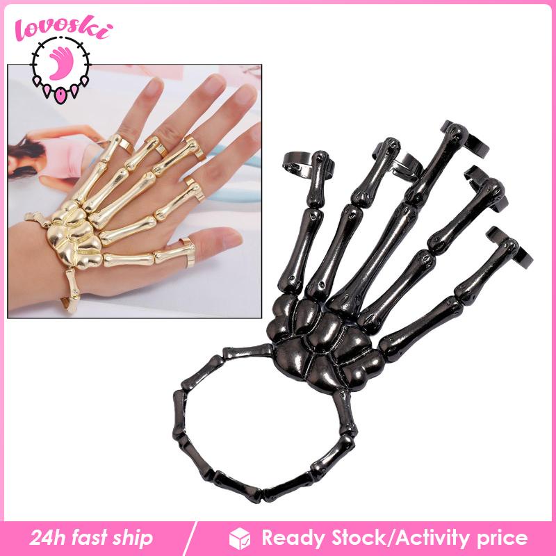 Vòng Đeo Tay Kèm Nhẫn Hình Bộ Xương Độc Đáo