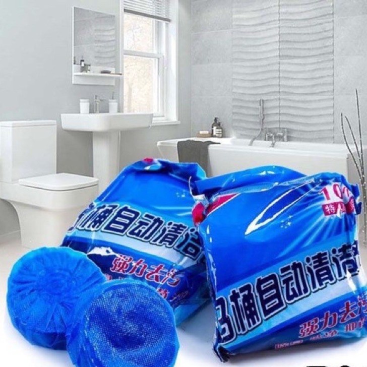 10 Viên Tẩy Bồn Cầu, Thả Bôn Cầu, Diệt Vi Trùng, Khử Mùi Nhà Vệ Sinh Tiện Dụng (1 Gói 10 Viên)