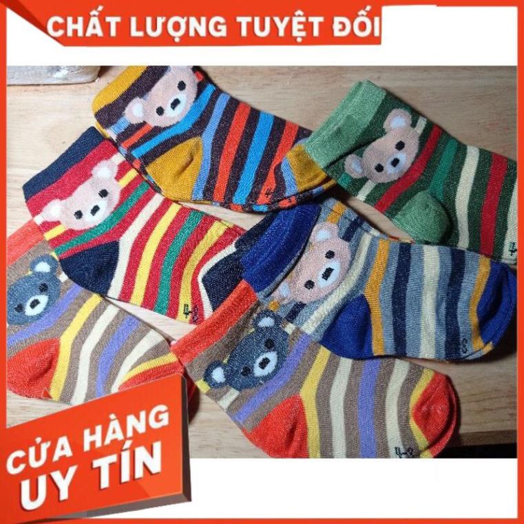 12 đôi tất _ sét 1 lố 12 đôi tất chân len kẻ cho bé SHOP MẸ BÚN