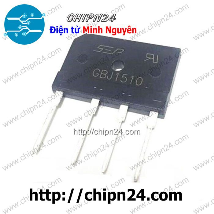 [1 CON] Cầu Diode GBJ1510 15A 1000V (15A dẹt)
