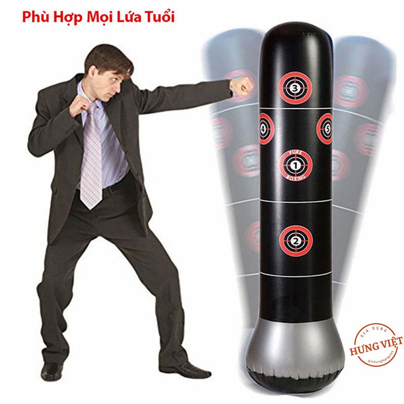 BAO TRỤ ĐẤM BỐC TẬP PHẢN XẠ TỰ CÂN BẰNG 1.6m KÈM BƠM [BOXING]