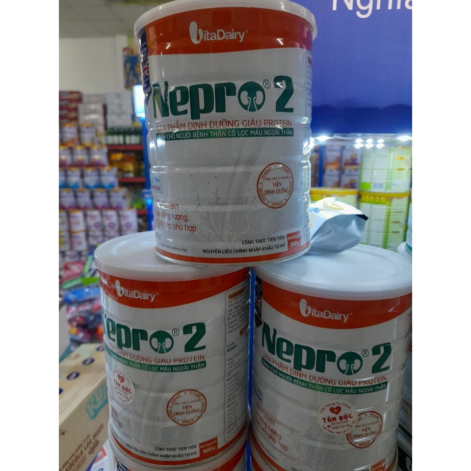 Lon Sữa 900g Nepro 2 Vitadairy Giàu Protein Dành Cho Người Thận Có Lọc Máu Ngoài Thận