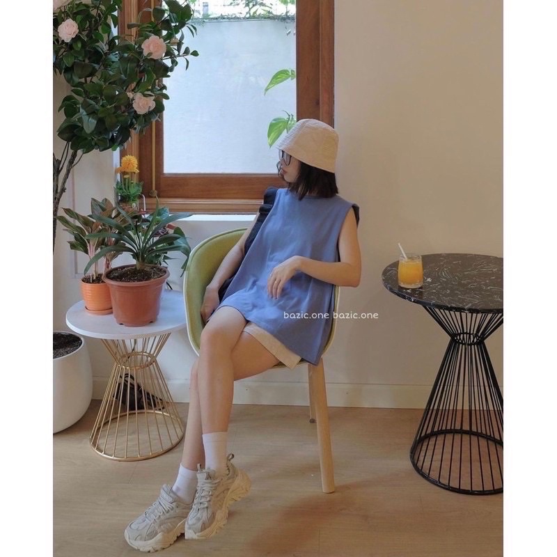 Áo tank top trơn bazic