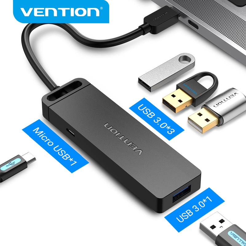 Thiết bị kết nối đa cổng Vention giao diện Type-C chia 4 cổng USB3.1