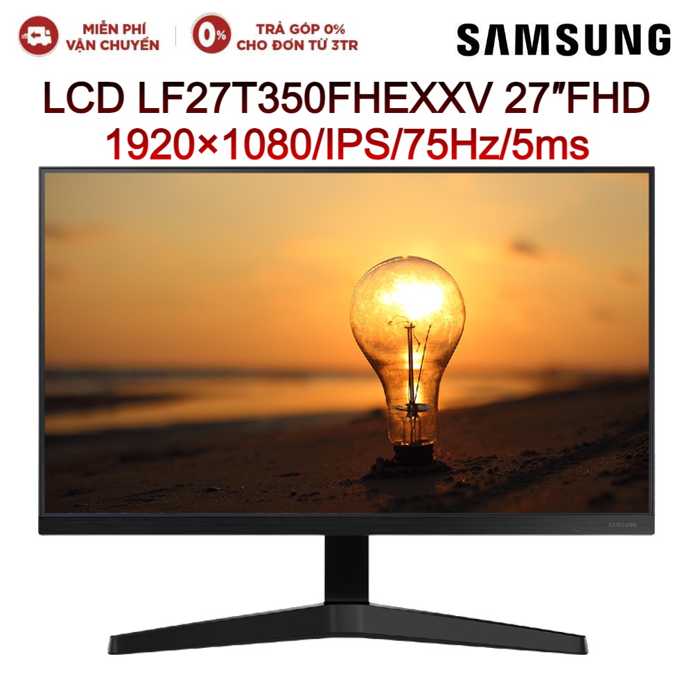 Màn hình máy tính LCD SAMSUNG LF27T350FHEXXV 27″FHD 1920×1080/IPS/75Hz/5ms (Đen)