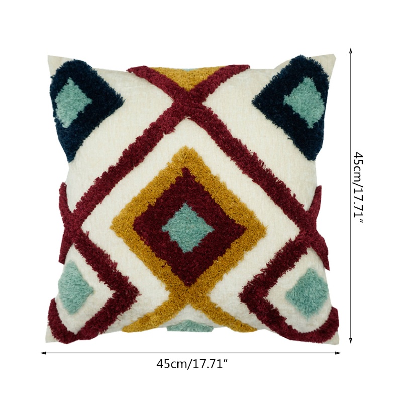 Vỏ Gối Vải Nỉ Họa Tiết Hình Học Phong Cách Bắc Âu