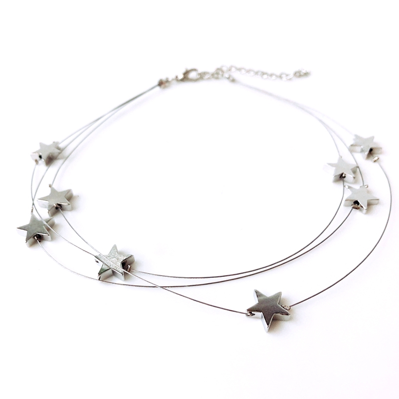 Dây chuyền nữ 3 lớp mặt hình ngôi sao phong cách Âu Mỹ quyến rũ | BigBuy360 - bigbuy360.vn