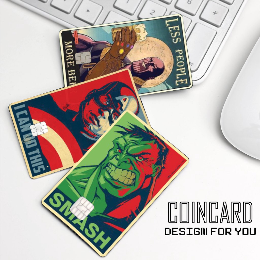 &quot;RETRO MARVEL&quot; (Decal dán Thẻ ATM, debit, thẻ từ, thẻ chung cư, bảo vệ thẻ) | Dán thẻ ATM COINCARD