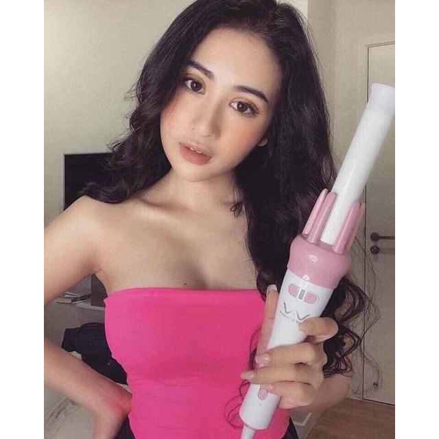 Máy Uốn Xoăn Xoay Tự Động 360 Vivid &amp; Vogue - Gậy Uốn Tóc Tự Động Làm Xoăn Cực Nhanh