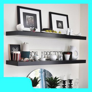 Kệ gỗ 2 thanh ngang đen 40*15cm