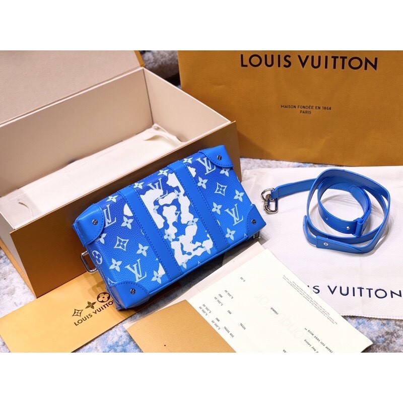 TÚI ĐEO CHÉO NAM NỮ UNISEX LV0360 SOFT TRUNK CLOUD MÀU XANH FULLBOX