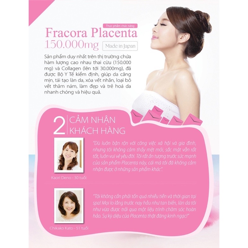 Tinh chất dưỡng trắng da #Fracora Placenta 🌺