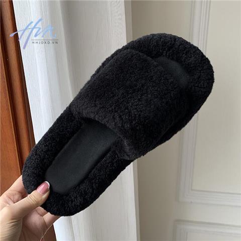 Dép bông mang ngoài trời đế dày tăng chiều cao phong cách mới thời trang 2022 cho nữ