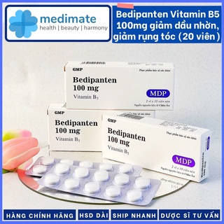 Viên uống, Viên ủ tóc Bedipanten Vitamin B5 100mg hỗ trợ giảm rụng tóc