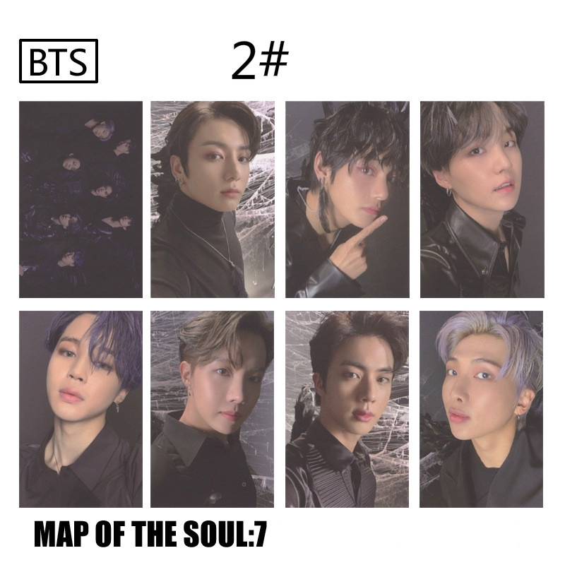 Set 8 thẻ hình nhóm nhạc BTS 2020 MAP OF THE SOUL 7