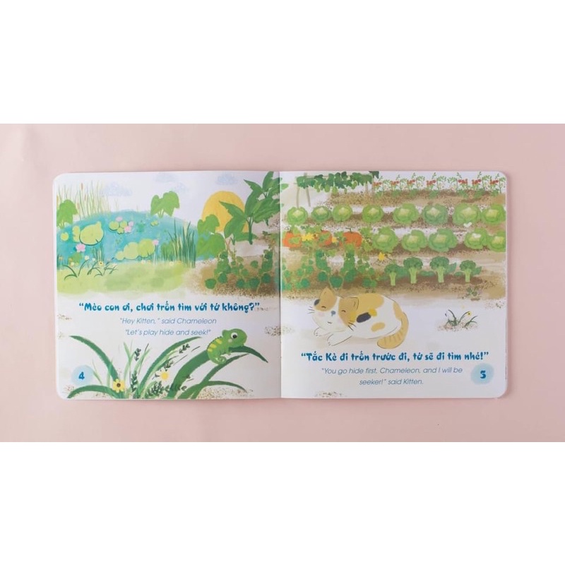 Sách cho bé - Vườn Nhà Hạnh Phúc - Bộ 3 cuốn song ngữ Việt Anh