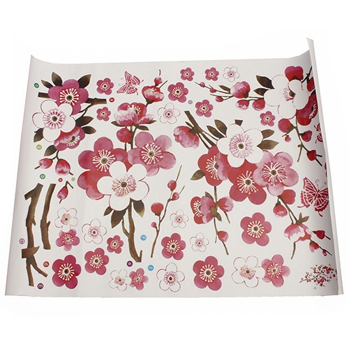 Bình Nước BK Kiểu Dáng Đơn Giản Hiện Đại✿Decal dán tường Họa Tiết Hoa Mận Nghệ Thuật Dùng Trong Trang Trí Phòng