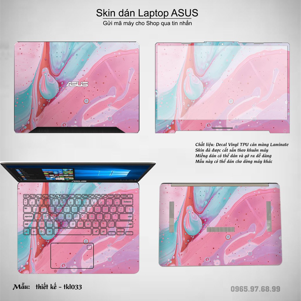 Skin dán Laptop Asus in hình thiết kế nhiều mẫu 6 (inbox mã máy cho Shop)