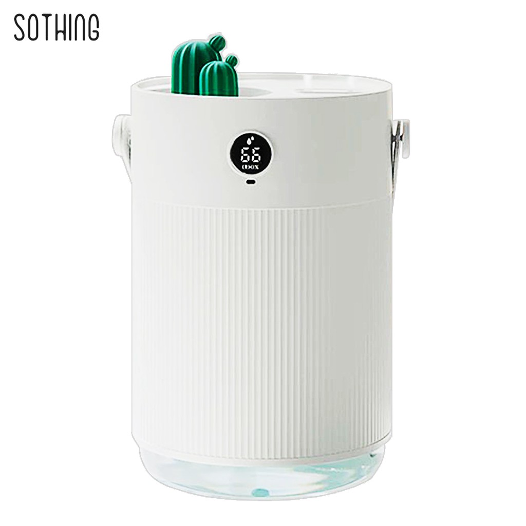 Máy Làm Ẩm Không Khí Xiaomi Sothing Phát Hiện Độ Ẩm Hai Đầu Phun Sương Có Thể Sạc Lại Bằng USB Với Đèn LED Dung Tích 1L