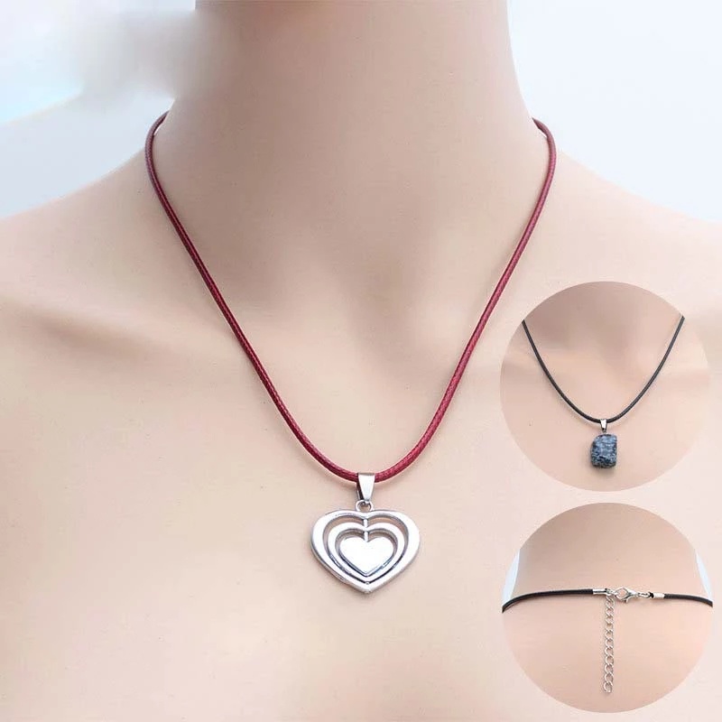 Set 10 Dây Da Làm Vòng Cổ Nhiều Màu Sắc Có Khóa Càng Cua Có Thể Điều Chỉnh