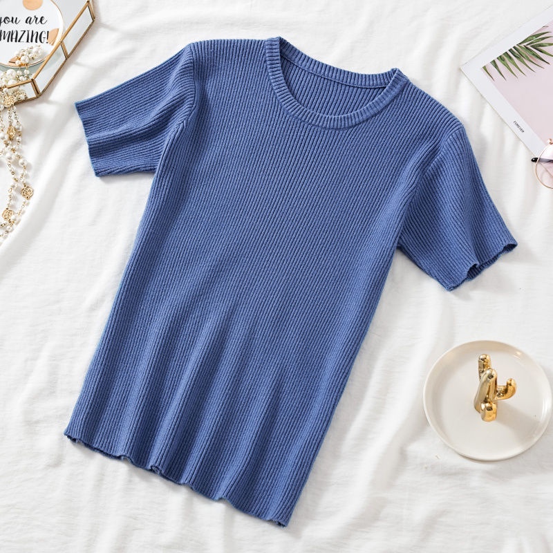 Áo thun Pure Cube tay ngắn cổ tròn thiết kế mỏng chất liệu dệt kim cao cấp thời trang dành cho nữ