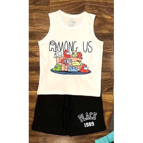 Bộ Bé Trai sát nách ba lỗ 17-45kg xuất dư xịn PA.LACE cotton in hình siêu nhân size đại