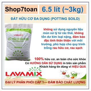 Đất Sạch Trồng Rau, Hoa Kiểng Lavamix 6.5dm3 tiện lợi, dễ sử dụng