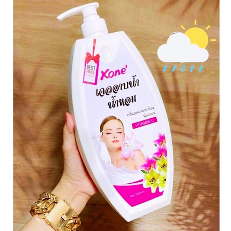 sữa tắm body toàn thân kone 1200ml
