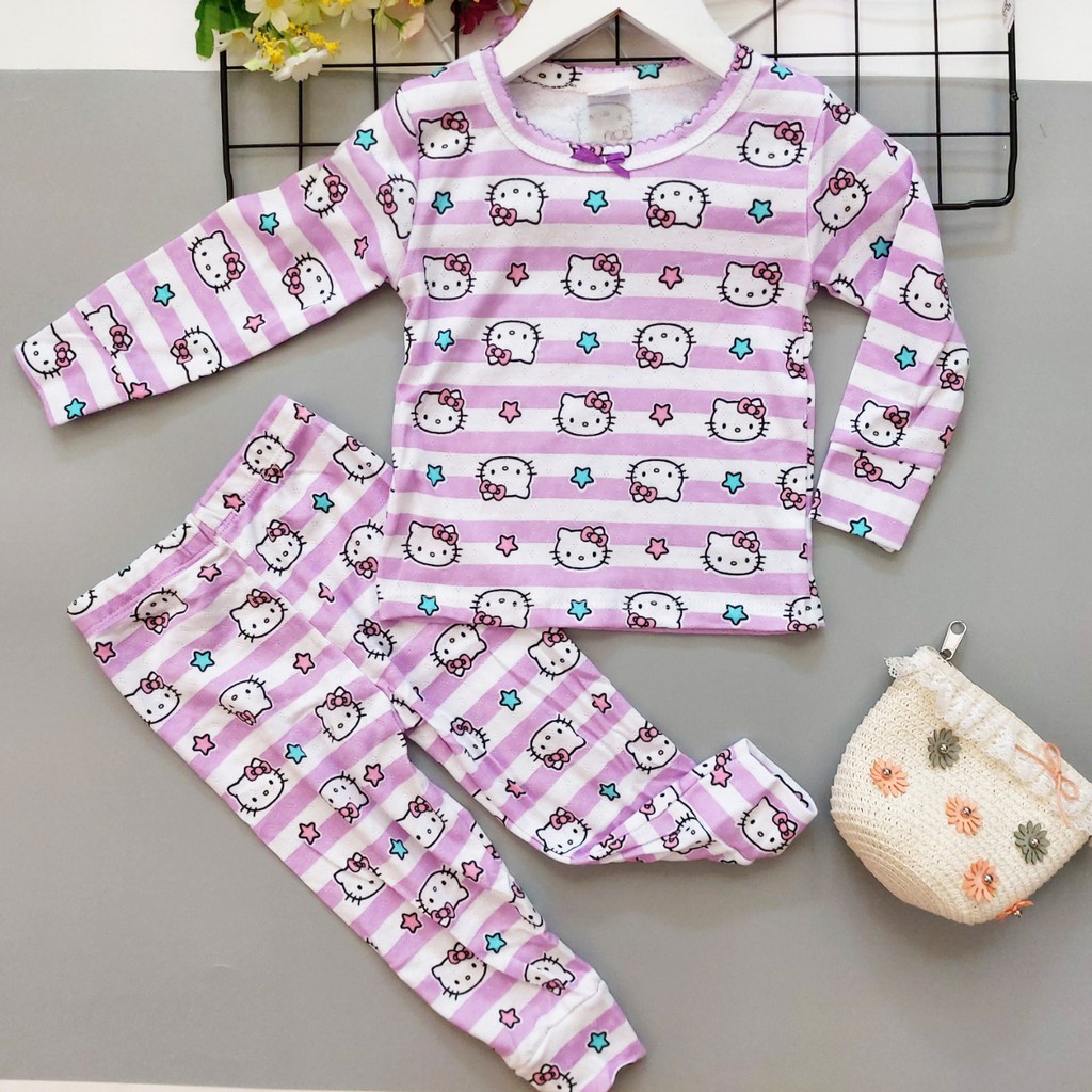 [THANH LÝ] Bộ Cotton Dài Tay nhiều mẫu, họa tiết cực xinh cho bé gái (8 - 18kg)