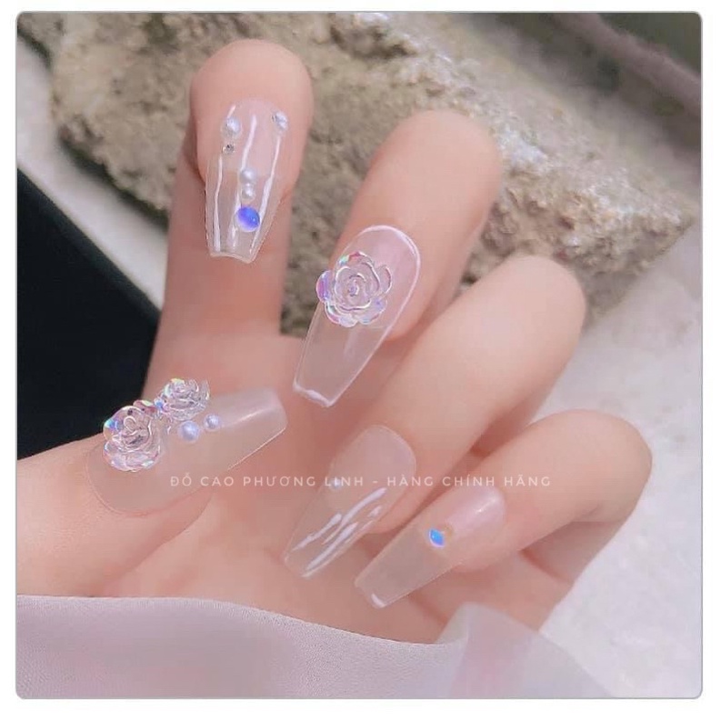 Set hoa hồng ngọc , phụ kiện nail cao cấp