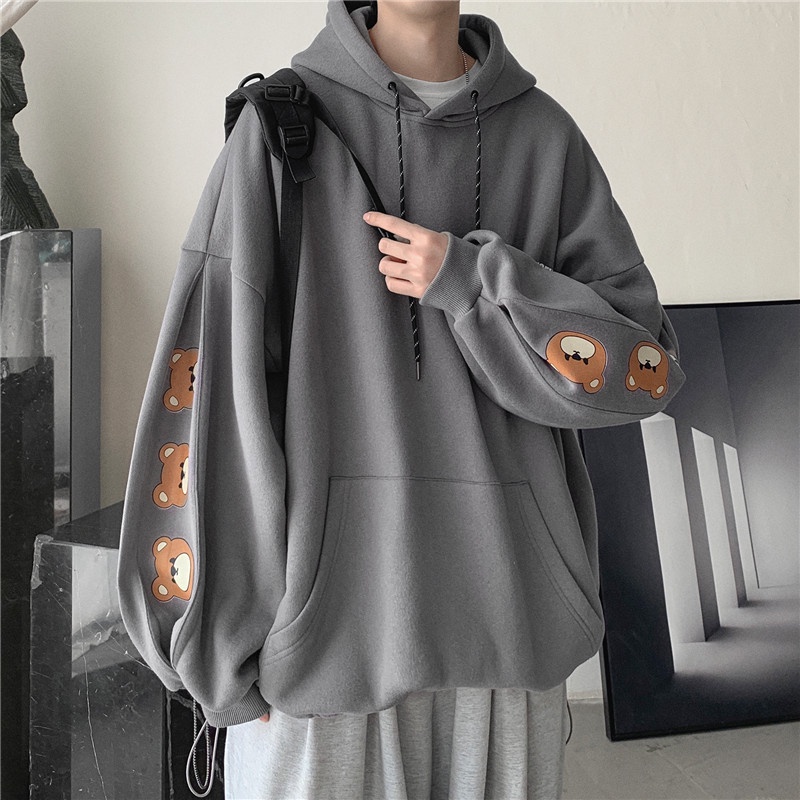 Áo Hoodie Dáng Rộng Phong Cách Đường Phố Hong Kong Thời Trang 2021 TF1 Cho Nam