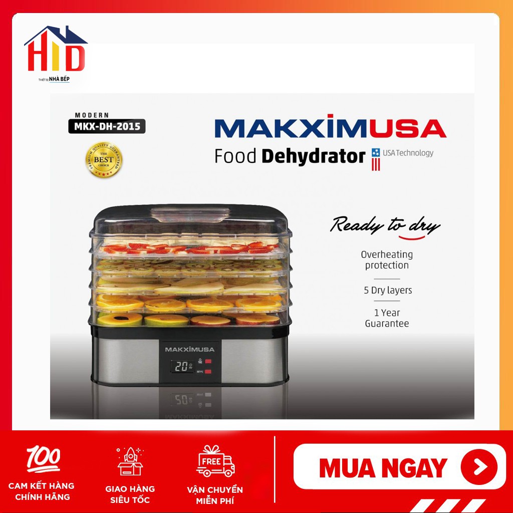 Máy sấy hoa quả thực phẩm Makxim USA MKX-DH-2015