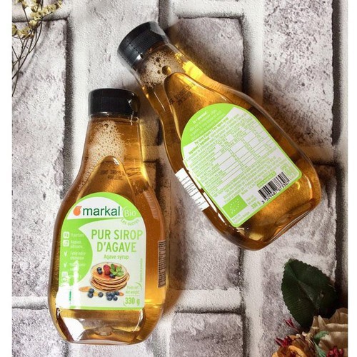 Siro mật cây thùa hữu cơ agave syrup MARKAL Pháp chính hãng cho bé ăn kèm bánh Pancake