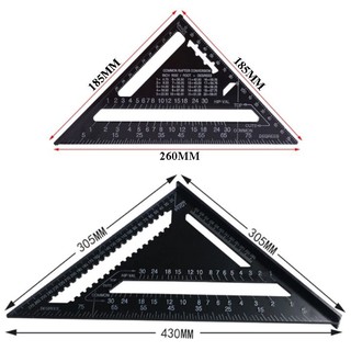 Thước ke góc vuông hợp kim nhôm 18cm 30cm thước tam giác
