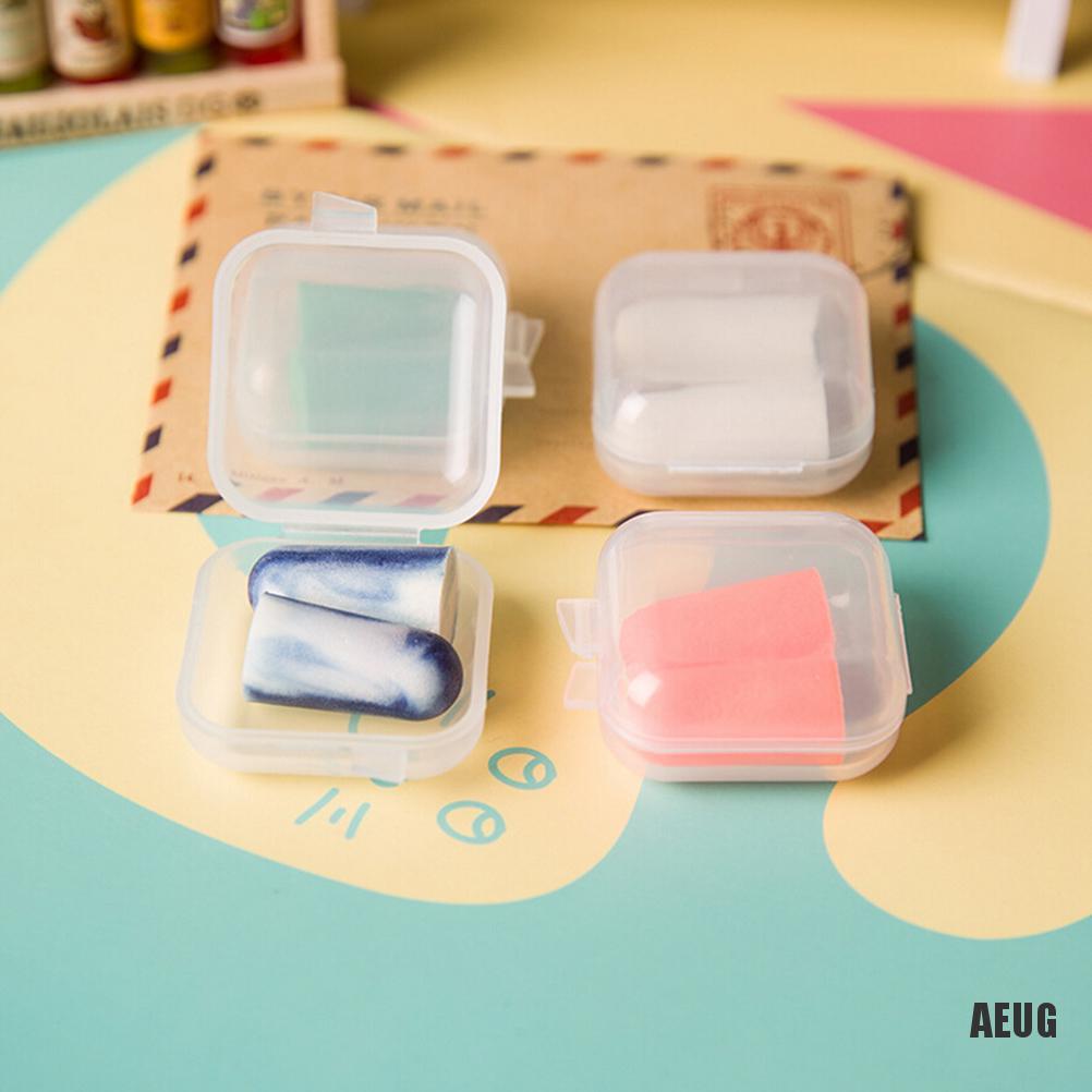 1 Cặp Nút Bịt Tai Chống Ồn Khi Ngủ Bằng Mút Mềm Màu Sắc Ngọt Ngào