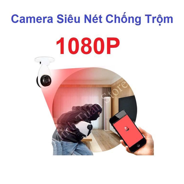 Camera Wifi IP 1080P Chống Trộm Cho Gia Đình, Báo Qua Điện Thoại, Camera IP Giám Sát chất Lượng Cao [SALE LỚN]