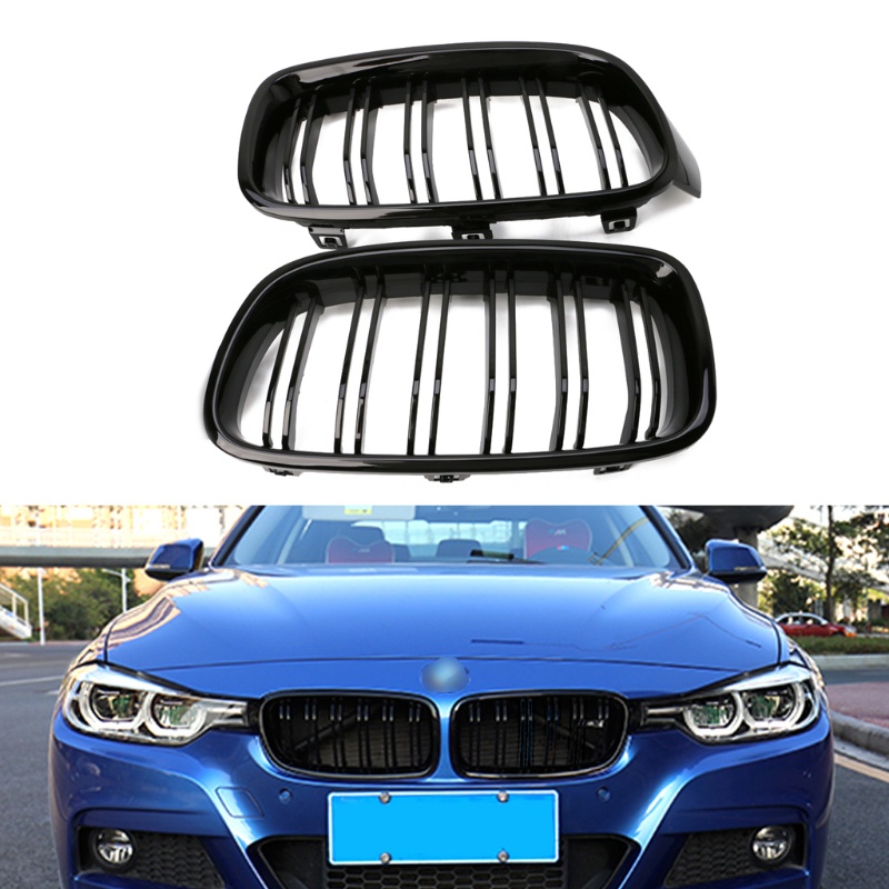 1 Cặp Lưới Tản Nhiệt Màu Đen Gắn Mui Xe Bmw 3-series F30 F31 F35 2012-2016 Mới | BigBuy360 - bigbuy360.vn