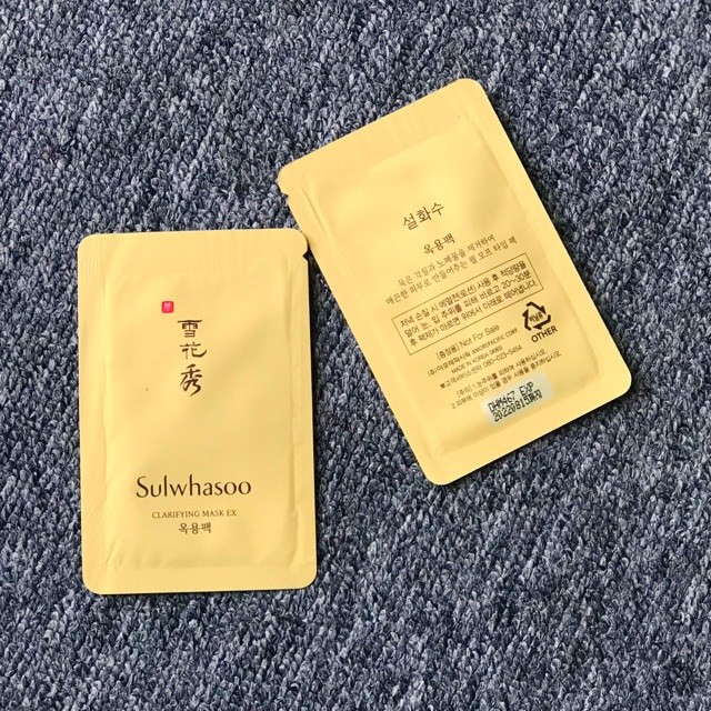 [AUTH] 1 gói nạ lột vàng thảo dược quý hiếm Sulwhasoo SKIN CLARIFYING MASK 3ml