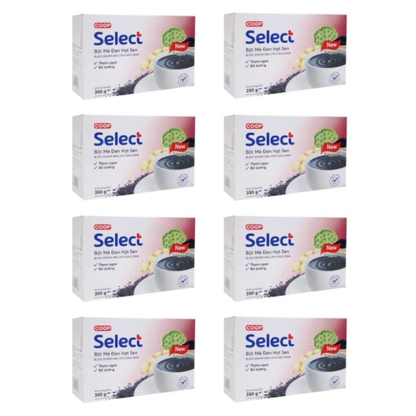 [DATE MỚI] COMBO 10 HỘP BỘT MÈ ĐEN - HẠT SEN COOP SELECT BD 350G