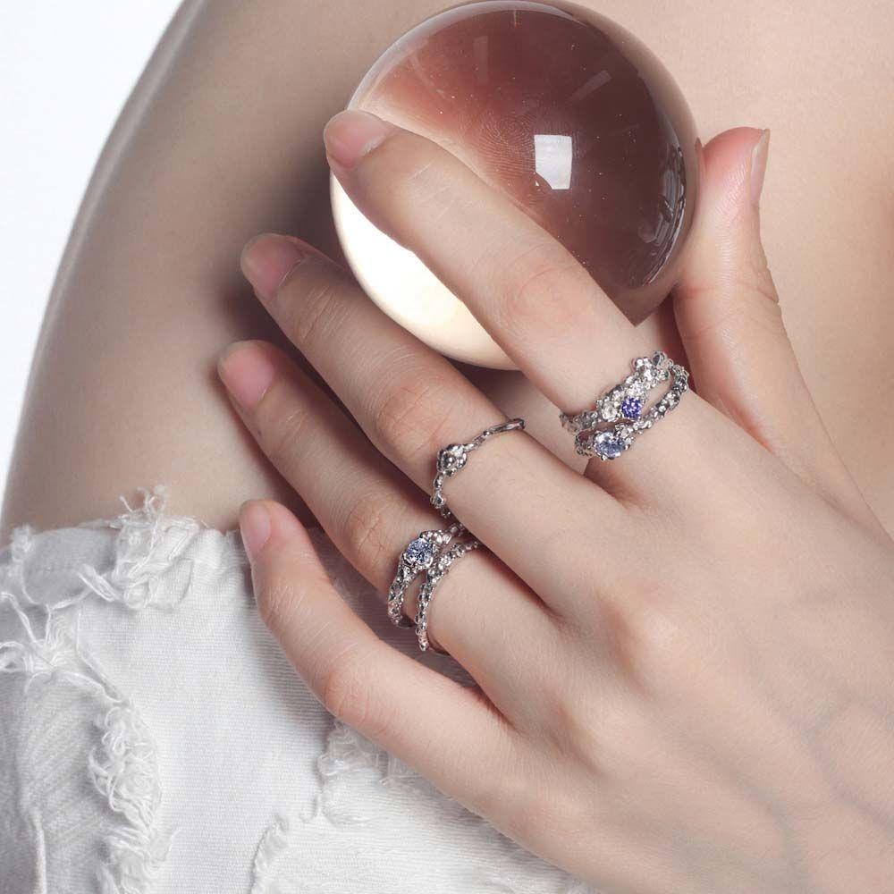 QQMALL Nhẫn Thời Trang Quyến Rũ Cho Nữ|Nhẫn Mở Hình Học Có Thể Điều Chỉnh Kích Cỡ