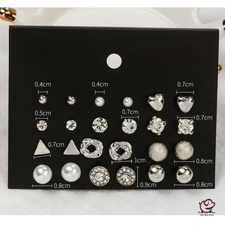 Set 12 đôi bông tai nữ