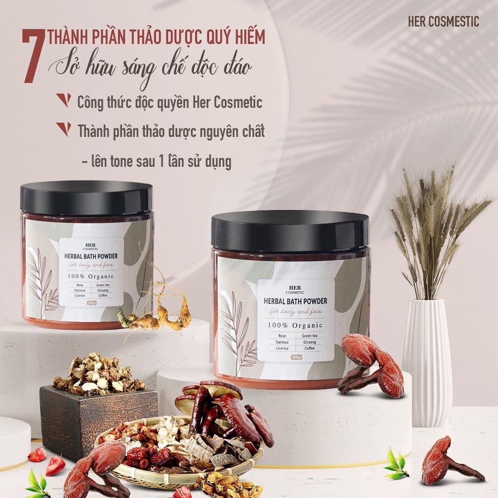 Bột Tắm Trắng Herbal Bath Powder Bột Tắm Dưỡng Trắng Thảo Dược Gói 50gr