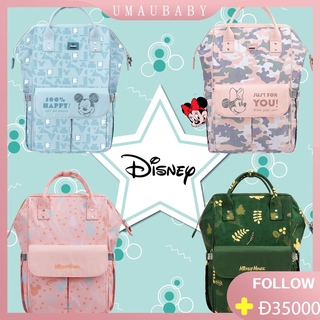 Balo đựng tã không thấm nước ba lô công suất lớn họa tiết Disney cho mẹ và bé