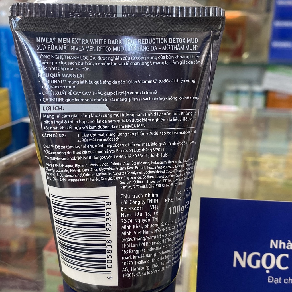 ✅ [Chính Hãng] Sữa rửa mặt Nivea men Detox Mud giúp sáng da - mờ thâm mụn